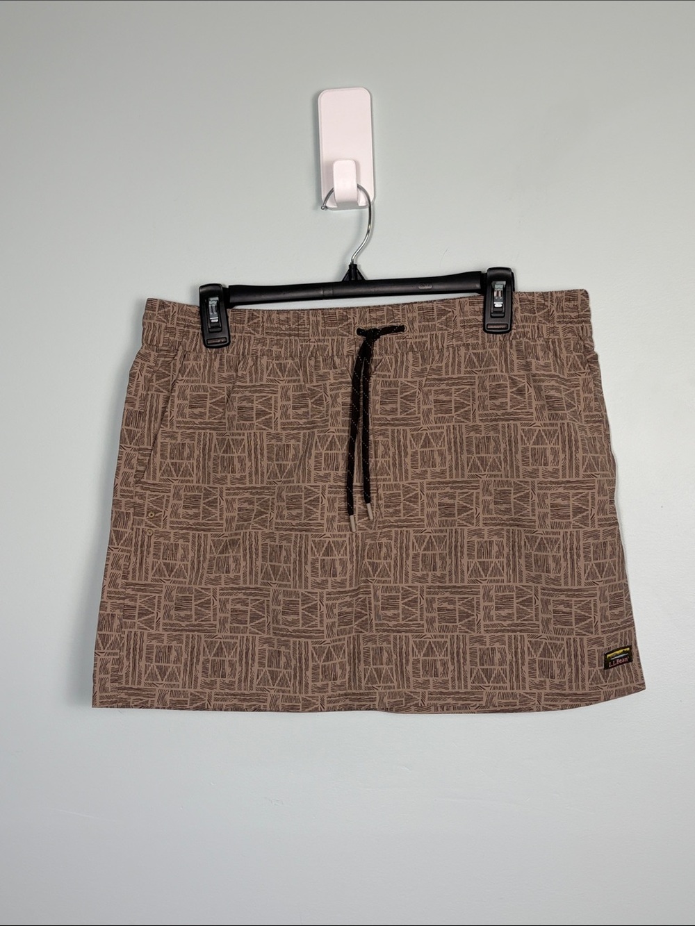 L.L. Bean Taupe Brown Geometric Women’s Size Small Outdoor Casual Skirt